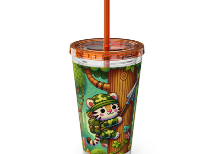 Stealthy Stripes Sunsplash Tumbler with Straw, 16oz