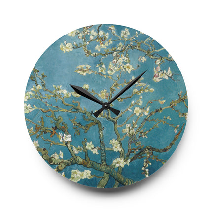 Almond Blossom by Vincent Van Gogh Acrylic Wall Clock, Round and Square
