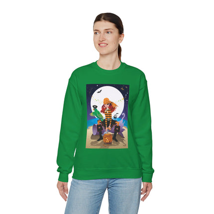 Moonlit Pirate Halloween Unisex Heavy Blend™ Crewneck Sweatshirt