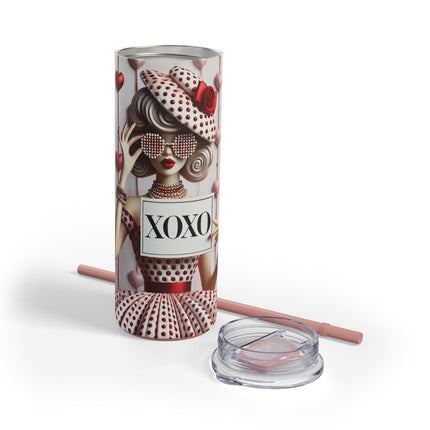 Fashionably Yours, XOXO Skinny Matte Tumbler, 20oz