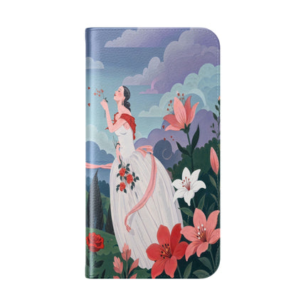 🌹💌 The Garden Of Blown Kisses Flip Case – Art Deco Floral Romance
