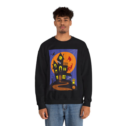Halloween Night at the Haunted House Unisex Heavy Blend™ Crewneck Sweatshirt