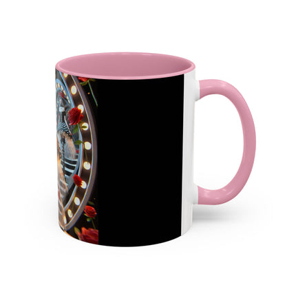 Halloween Witch Through the Mirror Colorful Mugs (11oz, 15oz)
