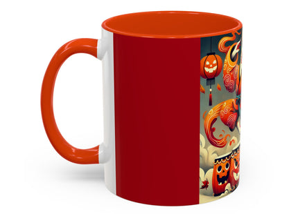 Jack-O’-Lantern Drums & The Kabuki Rabbit Colorful Mugs (11oz, 15oz)