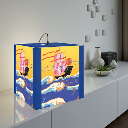 Golden Seas and Whimsical Dreams Light Cube Lamp