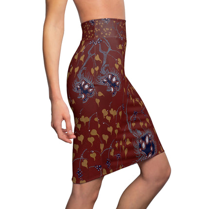 Art Nouveau Flower Pattern by Émile-Alain Séguy Women's Pencil Skirt (AOP)