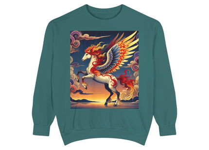 Flame-Winged Horse at Sunset Sweatshirt