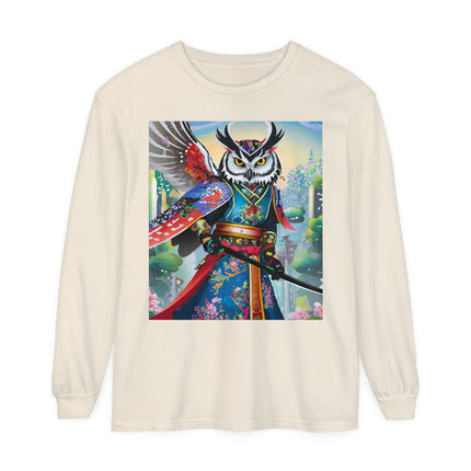 Cyberpunk Samurai Owl Long Sleeve T-Shirt