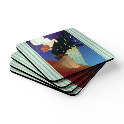 The Christmas Angel Corkwood Coaster Set