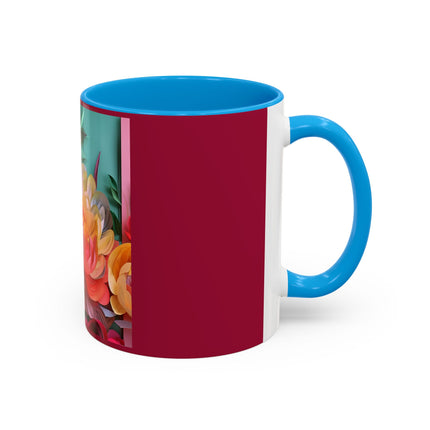 Peonies in Full Bloom Colorful Mugs (11oz, 15oz)