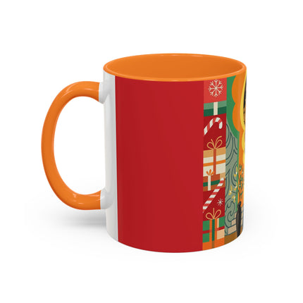 ❤️ The Lady Of The Candlelit Christmas Alcove Colorful Mug – Art Deco Holiday Elegance