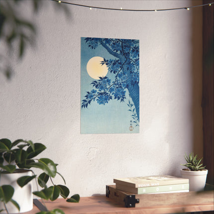 Blossoming Cherry on a Moonlit Night by Ohara Koson Fine Art Posters