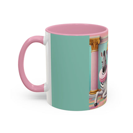 Still Life with Zebra, Fruit, and Pink Columns Colorful Mugs (11oz, 15oz)