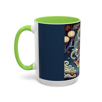 Skeleton Kabuki Performer Colorful Mugs (11oz, 15oz)