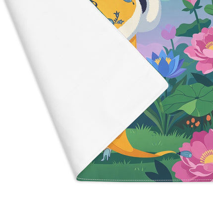 🪷✨ The Lady Of The Golden Lotus Garden Placemat – Art Deco Floral Elegance