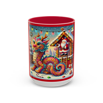 Playful Dragon's Christmas Colorful Mugs (11oz, 15oz)