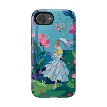 🌸☂️ A Stroll Through The Enchanted Forest Phone Case – Art Deco Floral Fantasy