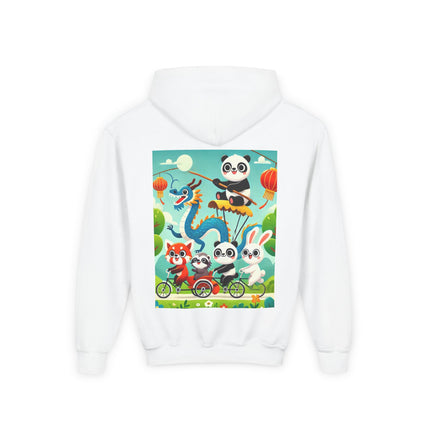 Rolling Along Together Youth Hooded Sweatshirt – Friendship, Fun & Playful Adventure