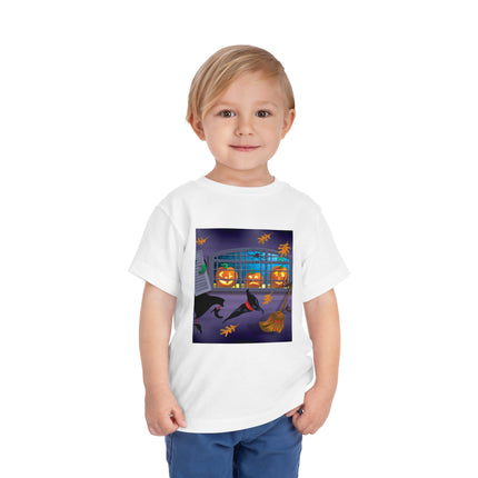 Whimsical Halloween Mischief Toddler Short Sleeve Tee