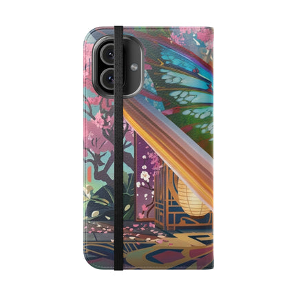 🦊🦋 Cyber Kitsune Butterfly Guardian Phone Case – Neon Magic & Digital Dreams
