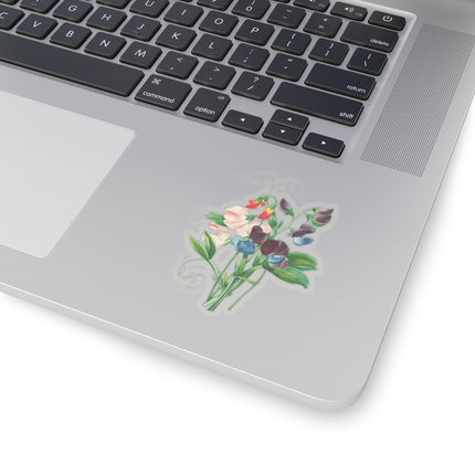 Sweet Pea botanical illustration by Pierre-Joseph Redouté Kiss-Cut Stickers (4 Sizes)