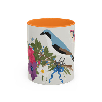Bluebird & Butterfly Colorful Mugs – Spring Harmony & Delicate Beauty