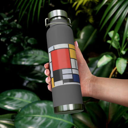 Composition with Red, Yellow, Blue, and Black by Piet Mondrian Copper Vacuum Insulated Bottle, 22oz