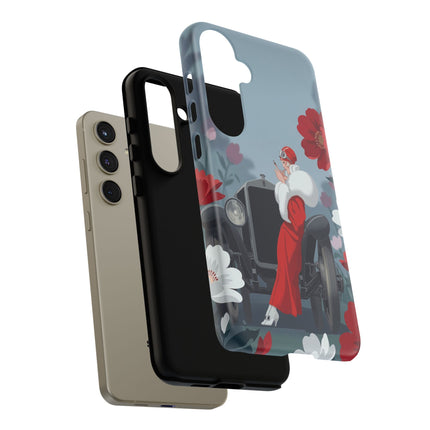 🚗🌺 The Lady Of The Grand Touring Car Phone Case – Art Deco Motoring Elegance