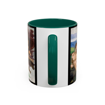 The Creation of Adam by Michelangelo Buonarroti Colorful Mugs (11oz, 15oz)