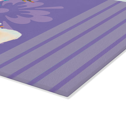 Easter Elegance Glass Cutting Board