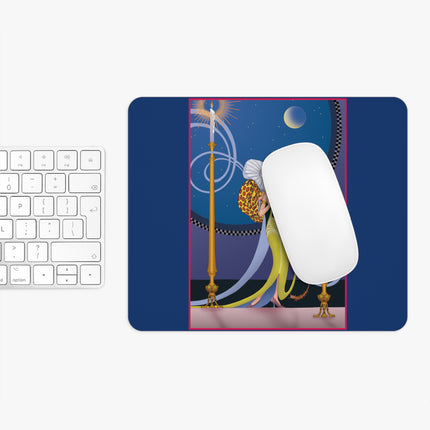Smoke and Secrets: A Glamorous Encounter in Prohibition Mouse Pad, Round and Rectangle