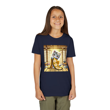 Playful Kitten in the Tea Room Youth Short Sleeve Tee
