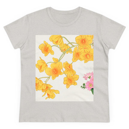 Golden Bow Orchid Women's Midweight Cotton Tee