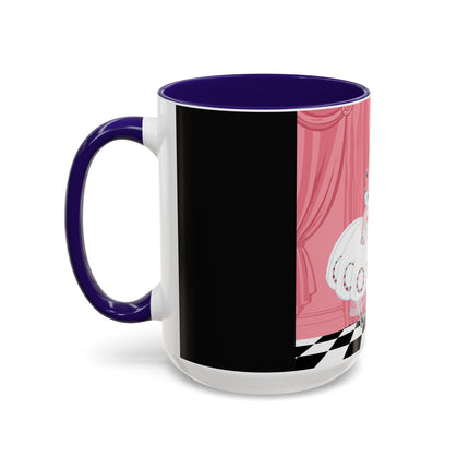 The Ladies Behind The Velvet Curtain Colorful Mugs – Art Deco Theatrical Elegance