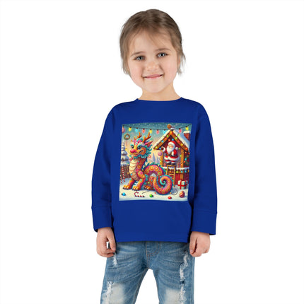 The Playful Dragon's Christmas Toddler Long Sleeve Tee