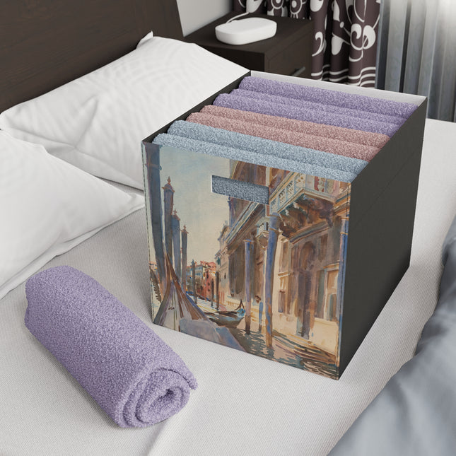 Gondola Moorings on the Grand Canal by John Singer Sargent Felt Storage Box