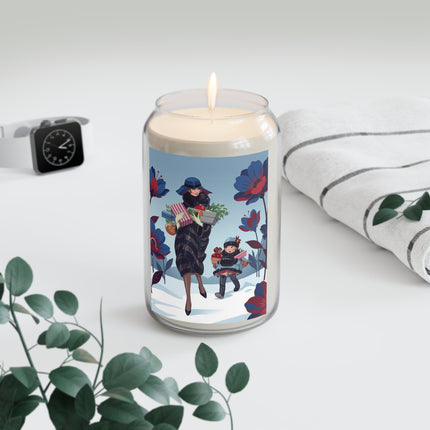 🎁🌺 The Christmas Gift Garden Stroll Scented Soy Candle – Art Deco Holiday Fantasy