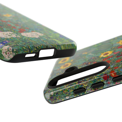 Farm Garden with Sunflowers by Gustav Klimt Phone Cases