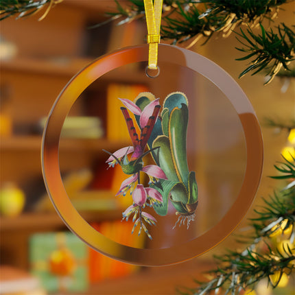 Hummingbird by Paul Gervais Glass Ornament