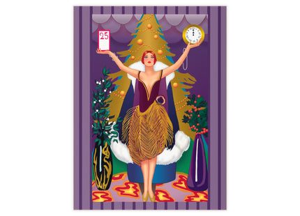 Countdown to Christmas Elegance Ceramic Tile