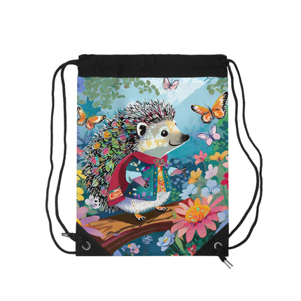 Cute Hedgehog Drawstring Bag