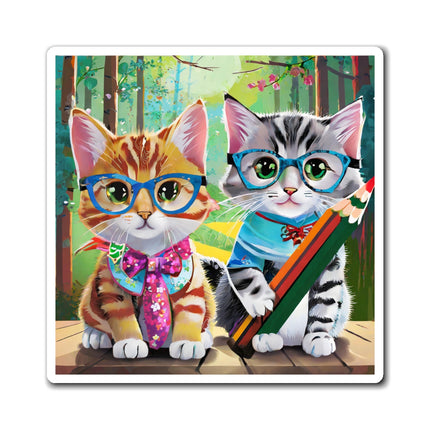 Kitten Scholars Magnets (3 Sizes)