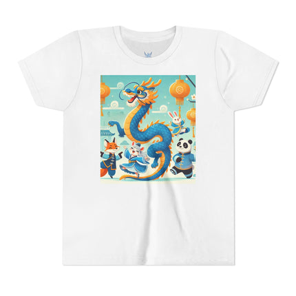 Blue & Gold Dragon Festival Parade Youth Short Sleeve Tee