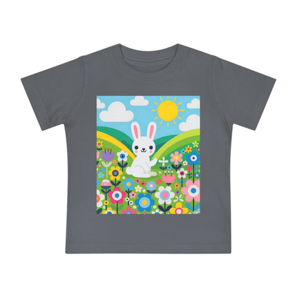 A Young Bunny’s Day Baby T-Shirt – Gentle Moments in Bloom