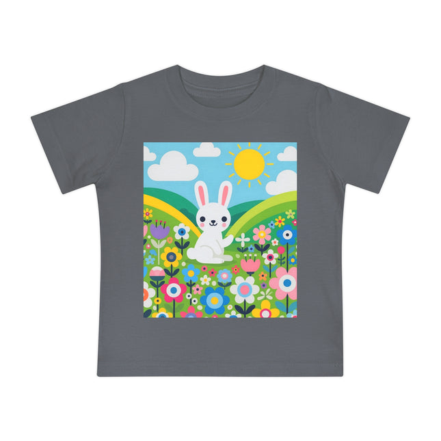 A Young Bunny’s Day Baby T-Shirt – Gentle Moments in Bloom