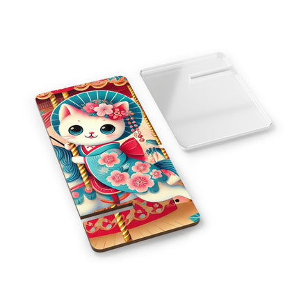 Geisha Kitten's Enchanted Carousel Ride Mobile Display Stand for Smartphones