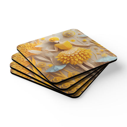 Dandelion Fairy Corkwood Coaster Set