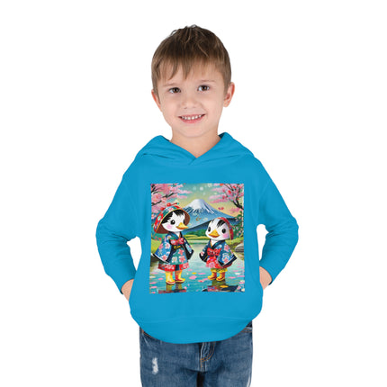Rainy Day Ducks Toddler Pullover Fleece Hoodie
