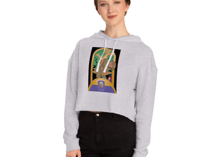October & Opal, Tourmaline (from the Gem Series) by Sofia Chiostri Women’s Cropped Hooded Sweatshirt