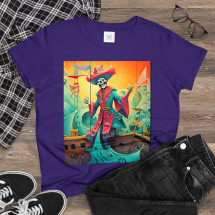 Skeleton Crew of the Misty Seas Women's Midweight Cotton Tee